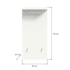 Schlichtes Garderobenpaneel in modernem Design - Rugova