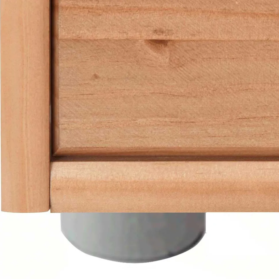 Schmale Kiefernholz Kommode mit sechs Schubladen - Calpano