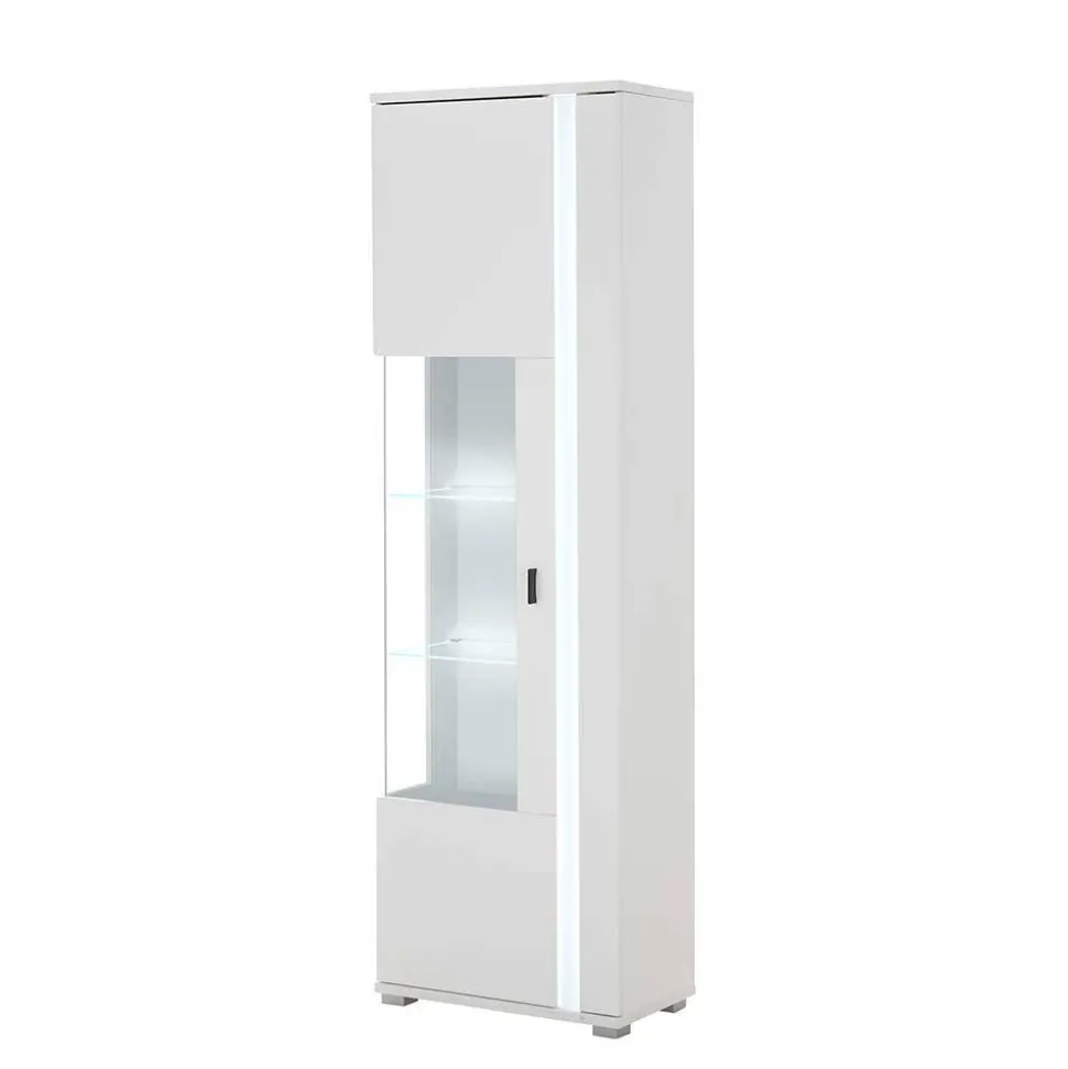 Schmaler Vitrinenschrank mit LED Beleuchtung - Tirol
