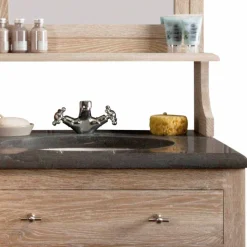 Schmales Badezimmermöbel-Set Vish im rustikalen Landhausstil