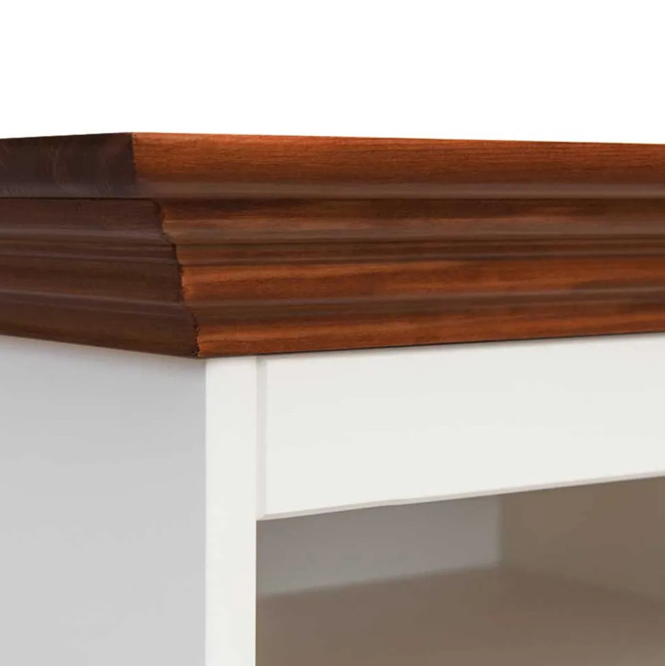 Schmales Landhaus TV Board mit 111 cm Breite - Manipur