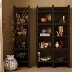 Schmales Regal in Dunkelbraun - Belpasso