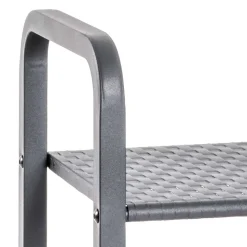 Schmales Standregal aus grauem Stahl - Pazionan