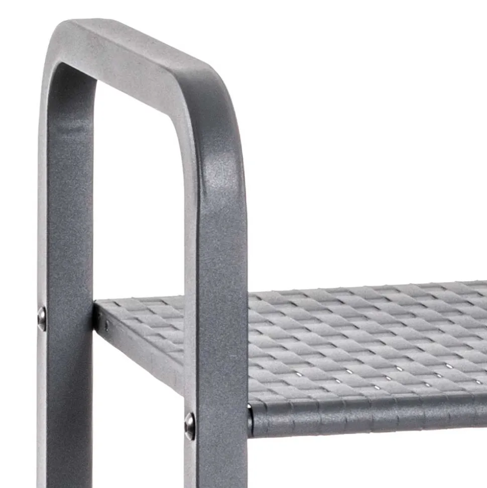 Schmales Standregal aus grauem Stahl - Pazionan