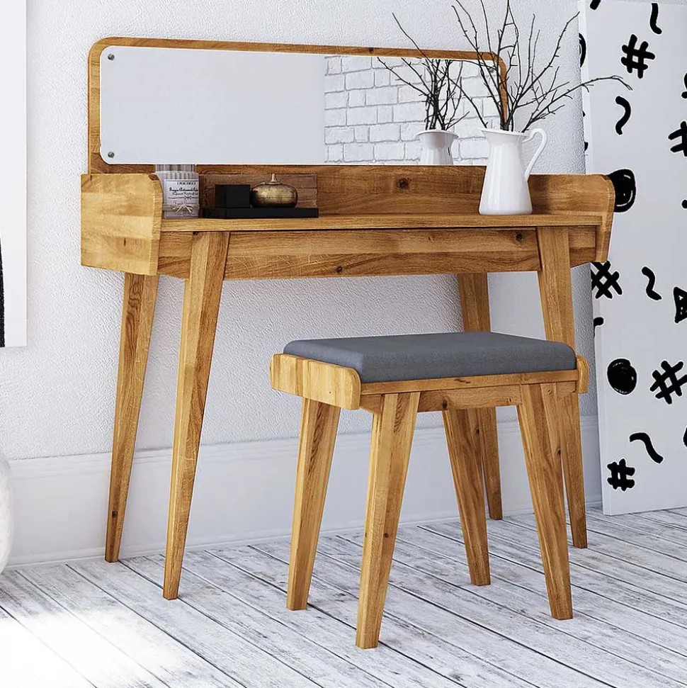 Schminktisch & Hocker - moderner Retro Style - Hardus (zweiteilig)