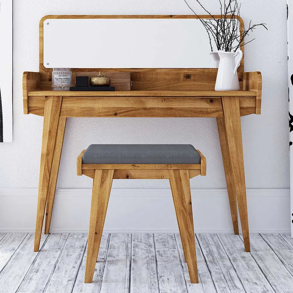 Schminktisch & Hocker - moderner Retro Style - Hardus (zweiteilig)