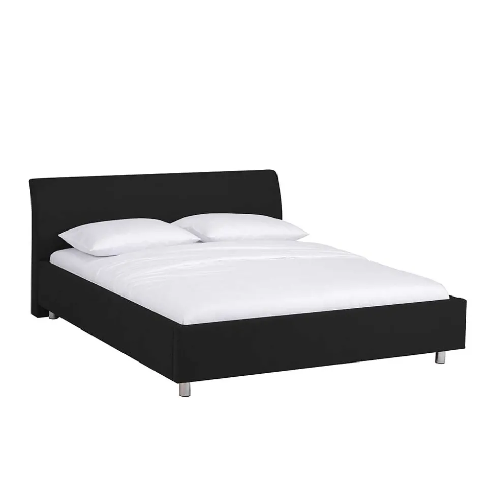 Schönes Stoffbett Fidelphia in Schwarz
