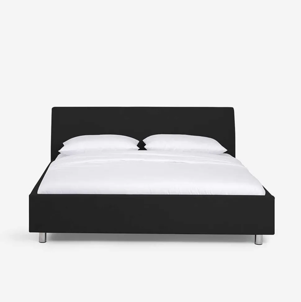 Schönes Stoffbett Fidelphia in Schwarz