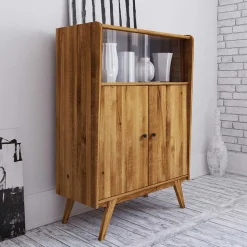 Schrank im Mid Century Stil aus Wildeiche Holz - Hardus
