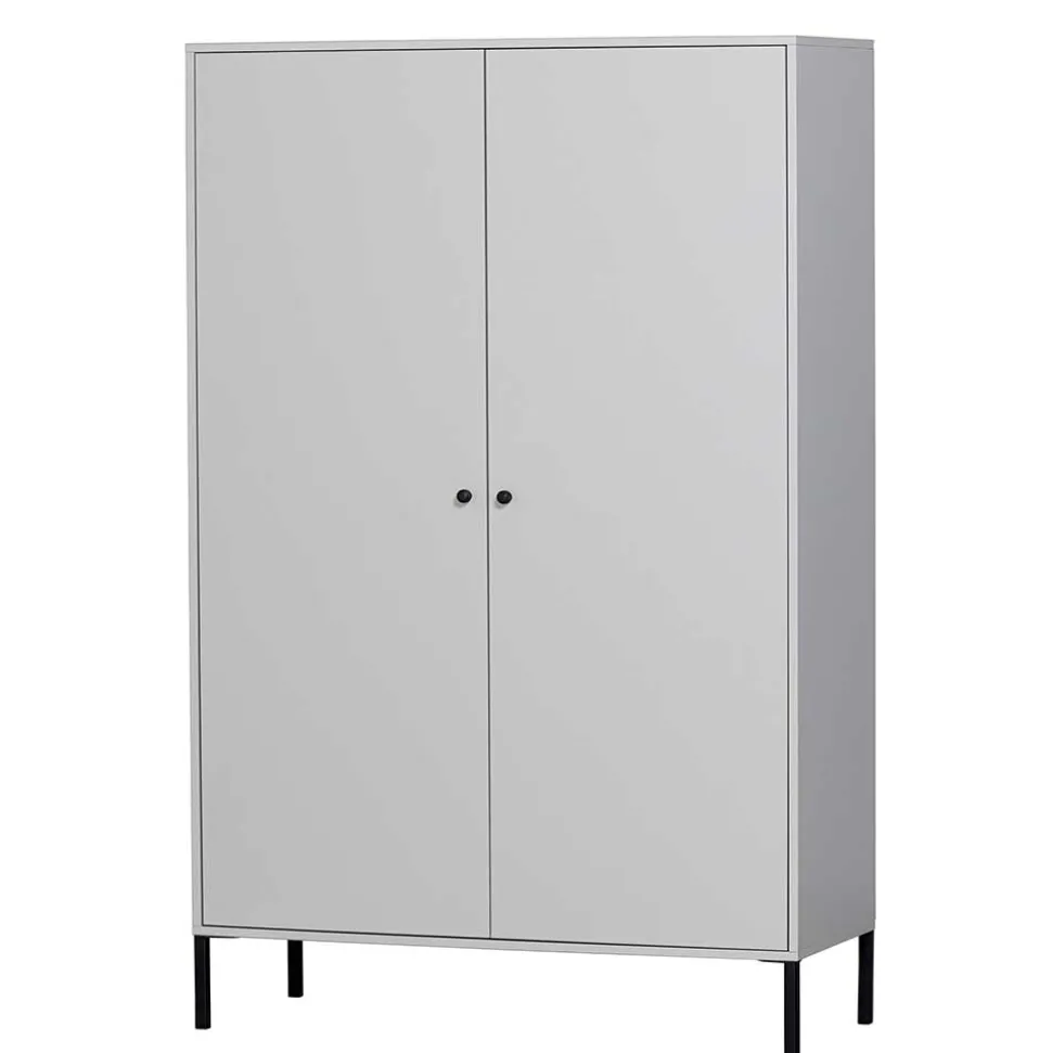 Schrank in Hellgrau und Schwarz - Aturin