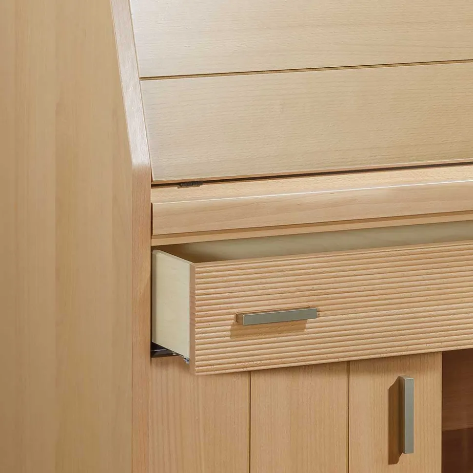 Schrank mit Schreibklappe in Buche Natur - Lidoral