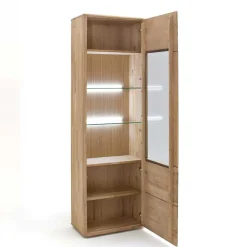 Schrank Vitrine aus Eiche Massivholz - Destal