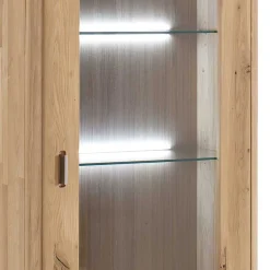 Schrank Vitrine aus Eiche Massivholz - Destal