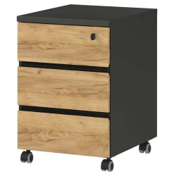 Schreibtisch & Rollcontainer 158x79 cm - Contrage (zweiteilig)