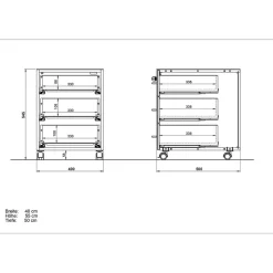 Schreibtisch & Rollcontainer & Schrank - Laszlo (dreiteilig)