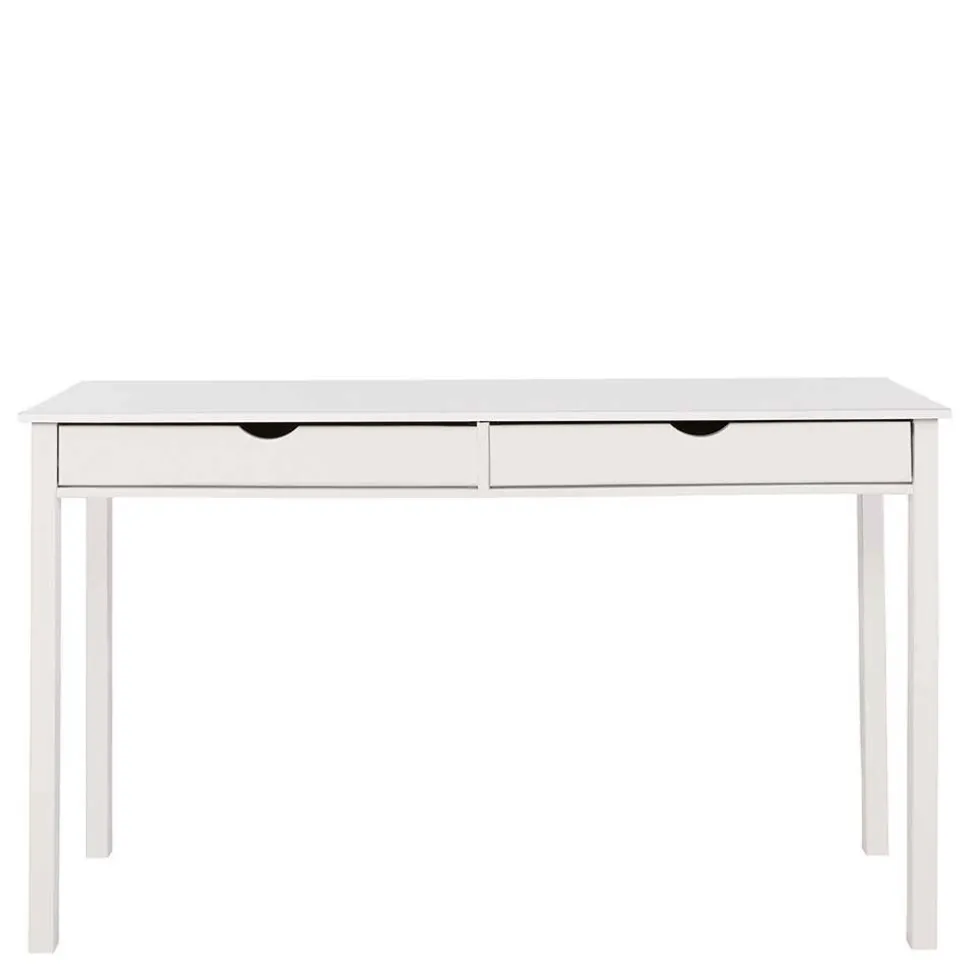 Schreibtisch aus Holz in Weiß lackiert - Jaisa