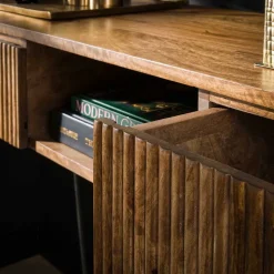 Schreibtisch aus Mangoholz in Sandfarben - Ciabeta