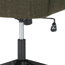 Schreibtisch Drehstuhl aus Strukturstoff Oliv Grün - Alexandro