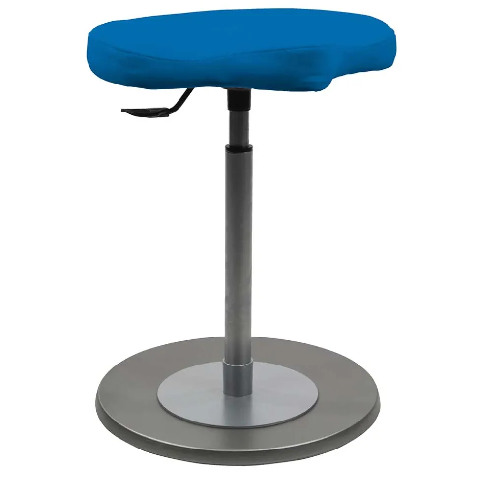 Schreibtisch Hocker in Blau mit Silber - Anvica