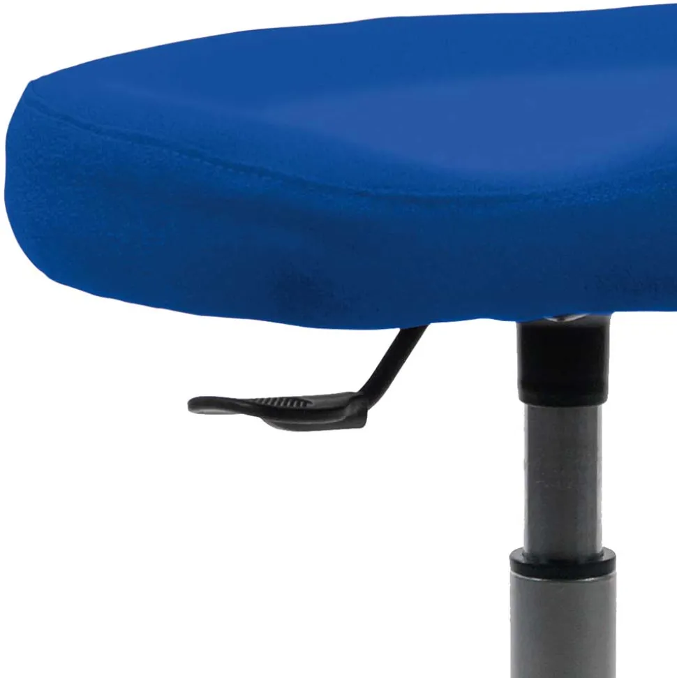 Schreibtisch Hocker in Blau Stoff - Morsina