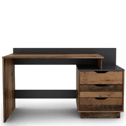 Schreibtisch in Altholz Optik mit Anthrazit - Georgia