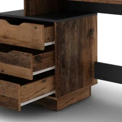 Schreibtisch in Altholz Optik mit Anthrazit - Georgia