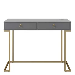 Schreibtisch in Grau und Messing - Woman