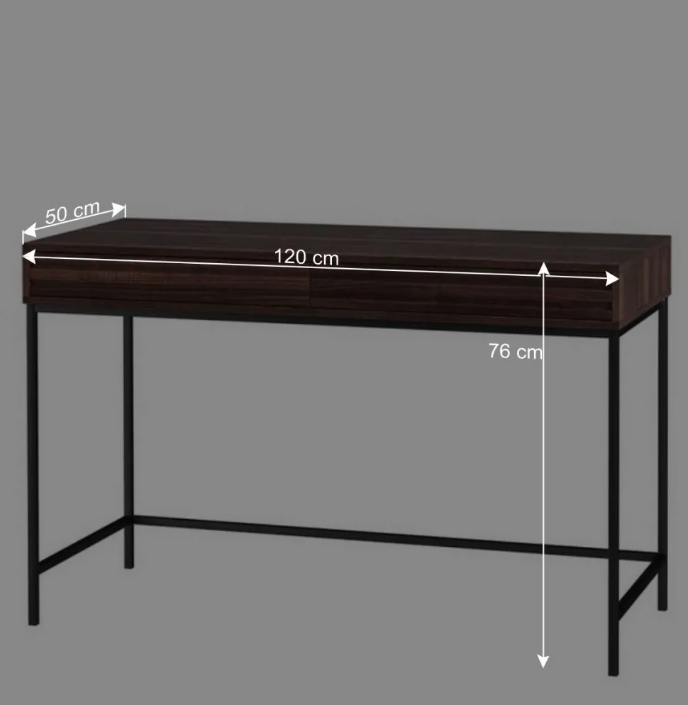 Schreibtisch in Walnuss Holzoptik - Teleska