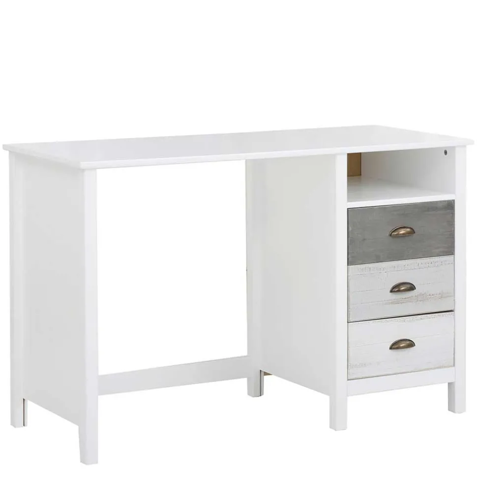 Schreibtisch in Weiß mit Grau - Car