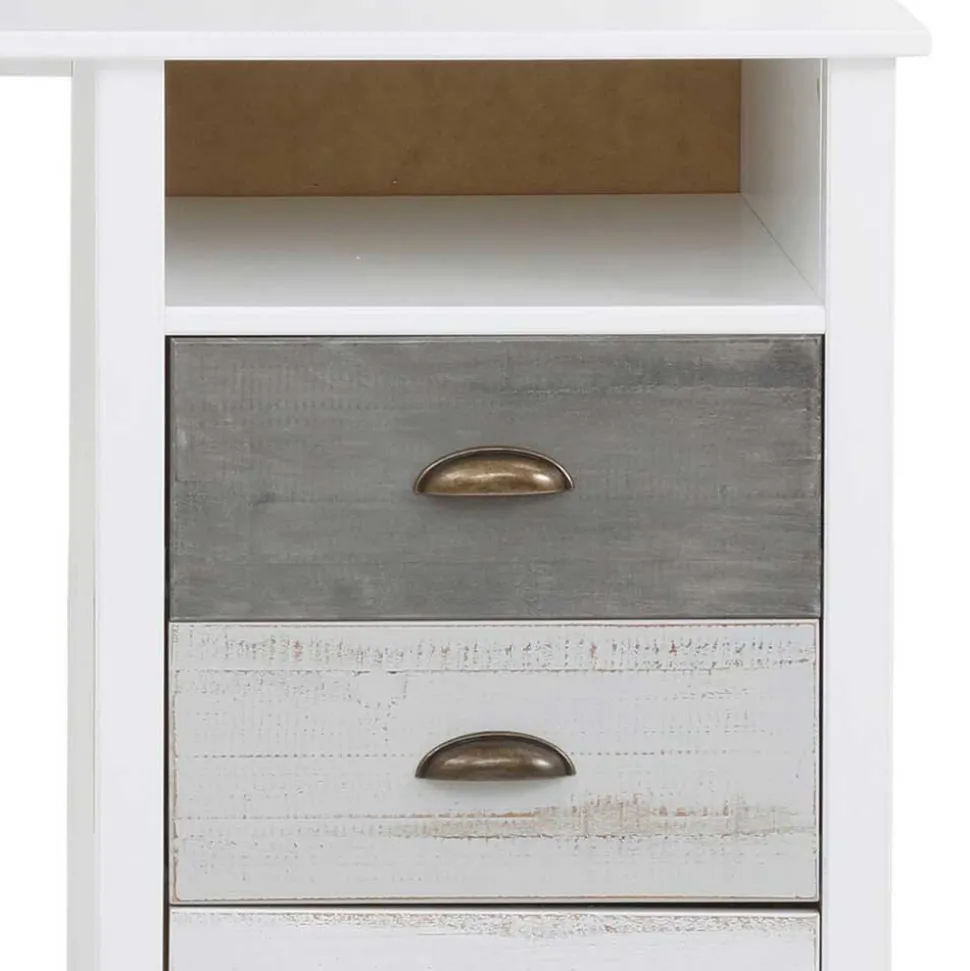 Schreibtisch in Weiß mit Grau - Car