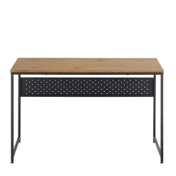 Schreibtisch in Wildeiche Optik und Schwarz - Caprera