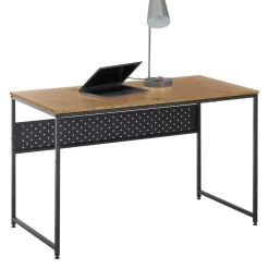 Schreibtisch in Wildeiche Optik und Schwarz - Caprera