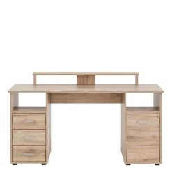 Schreibtisch mit Aufsatz in Wildeiche Dekor - Kalizoa