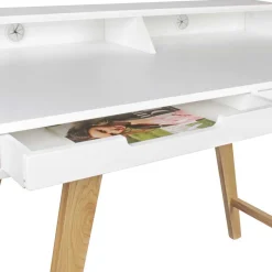 Schreibtisch mit Aufsatz & zwei Schubladen - Hank