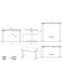Schreibtisch mit elektrischer Höhenverstellung - Rapinus