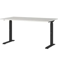 Schreibtisch mit Höhenverstellung in Lichtgrau - Rapinus