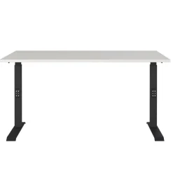 Schreibtisch mit Höhenverstellung in Lichtgrau - Rapinus