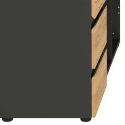 Schreibtisch mit Regal - 4 Fächer & 3 Schubladen - Contrage