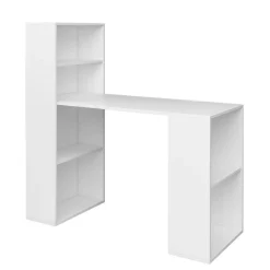 Schreibtisch mit Regal in Weiß - Osicria