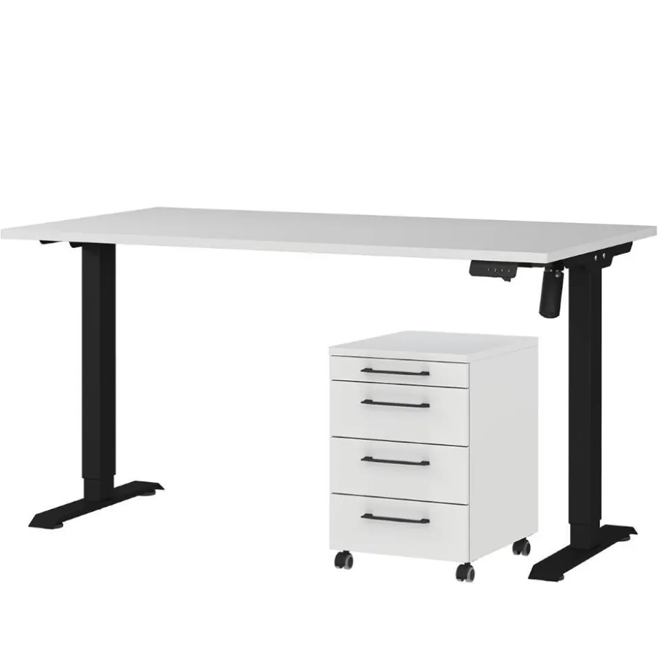 Schreibtisch mit Rollcontainer Set - Chilena (zweiteilig)