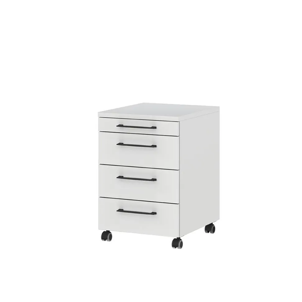 Schreibtisch mit Rollcontainer Set - Chilena (zweiteilig)