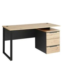 Schreibtisch mit Schubladen zweifarbig - Kuetra