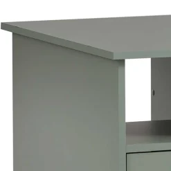 Schreibtisch mit Schubladen in Graugrün - Fegura