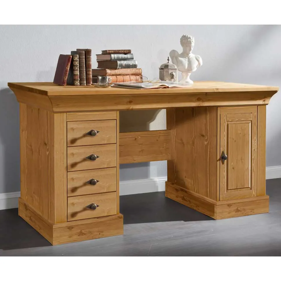 Schreibtisch Piatra aus Kiefer teilmassiv gelaugt und geölt