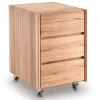 Schreibtisch Rollcontainer aus Massivholz - Senklas