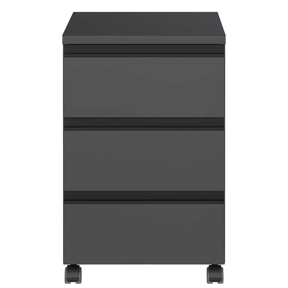 Schreibtisch Rollcontainer in Dunkelgrau - Espnoz