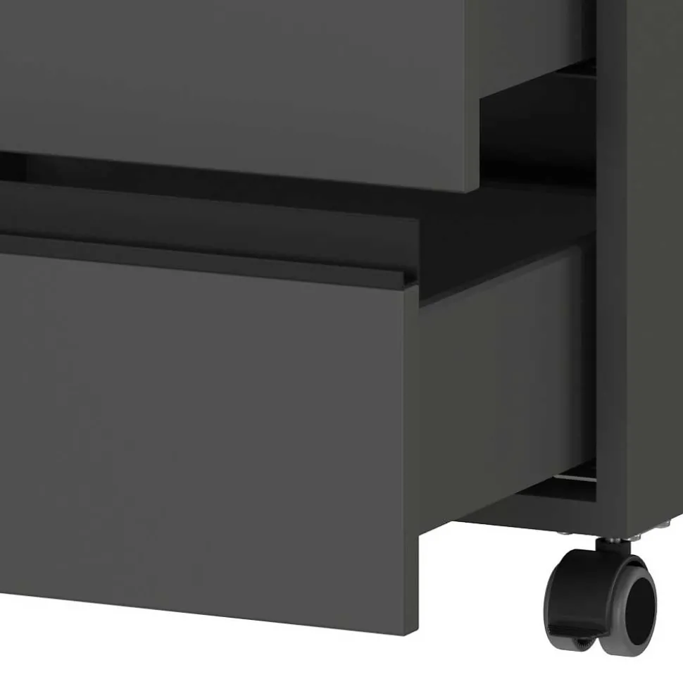 Schreibtisch Rollcontainer in Dunkelgrau - Espnoz
