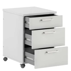 Schreibtisch Rollcontainer in Lichtgrau 41x60x50 - Bowsla