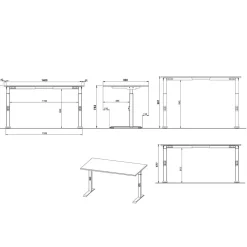 Schreibtisch und Rollcontainer Set - Great (zweiteilig)
