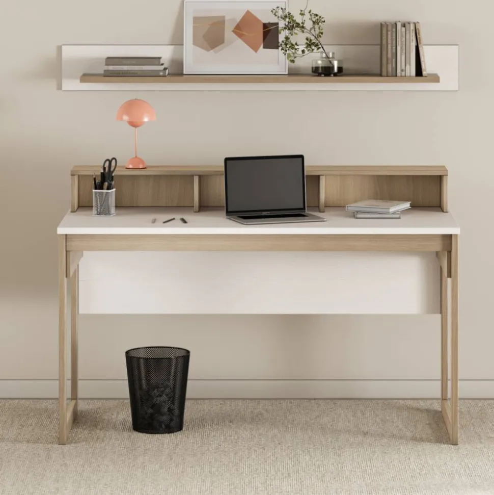 Schreibtisch und Wandboard Set - Ovidio (zweiteilig)